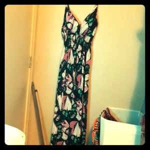 Butterfly print maxi dress. She's cool 1x.